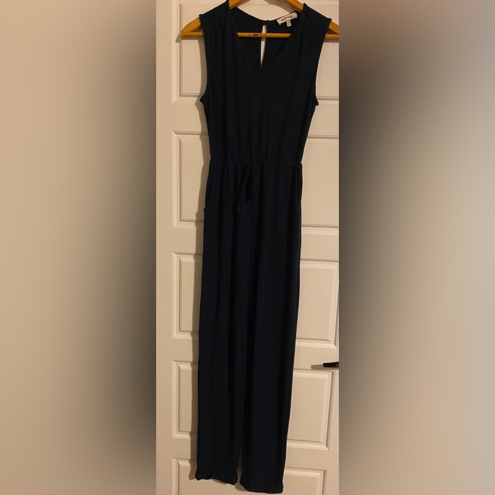 Monteau navy blue jumpsuit size medium